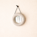 Handmade Ceramic Wall Mirror | Modern Textured Decorative Mirror