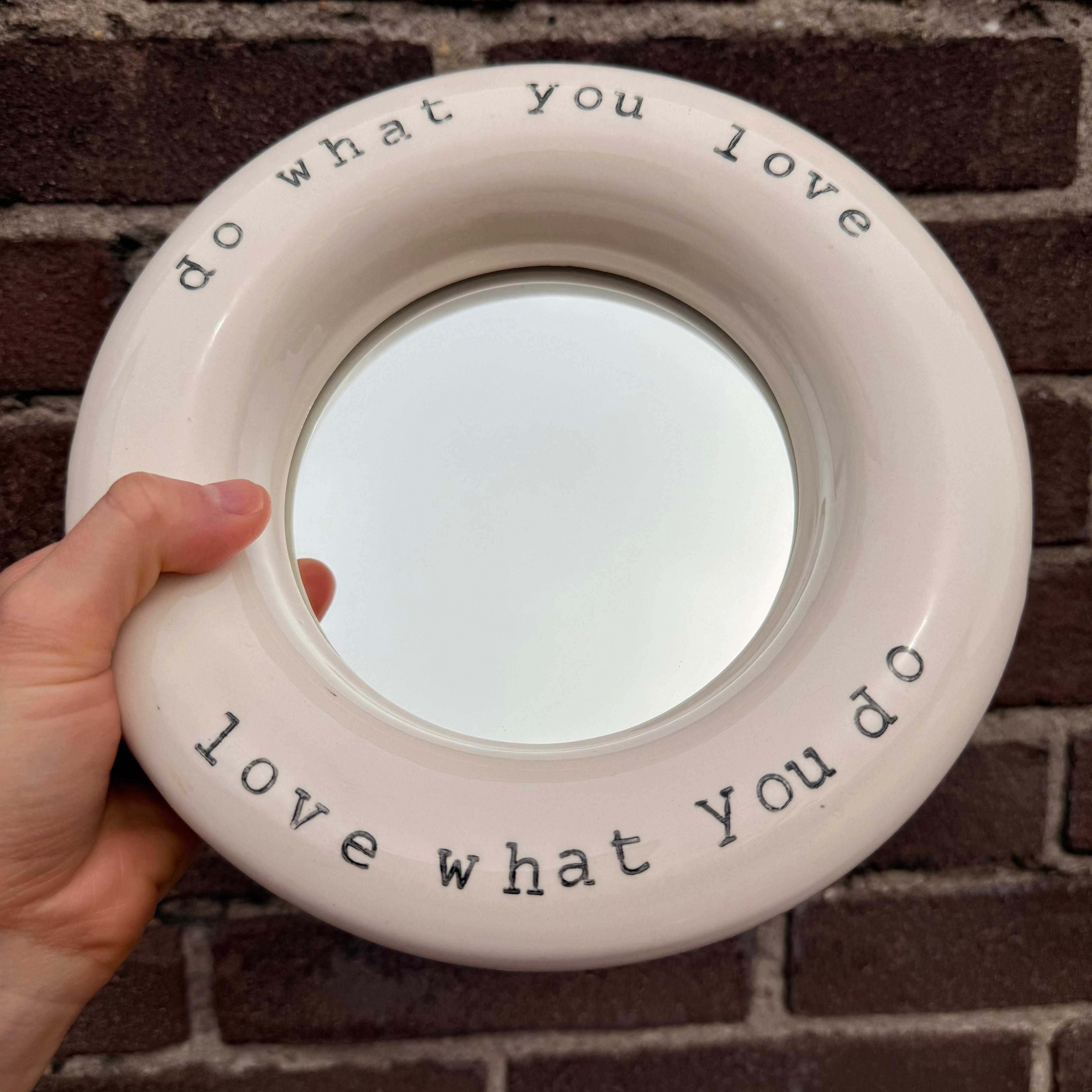 Do What You Love Handmade Wall Mirror